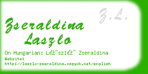 zseraldina laszlo business card